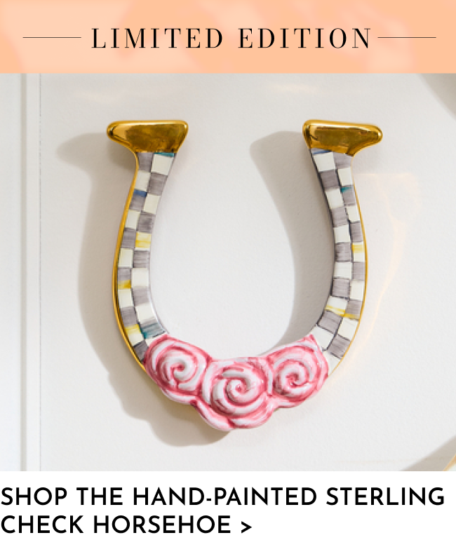 Limited Edition! Shop the hand painted sterling check horseshoe